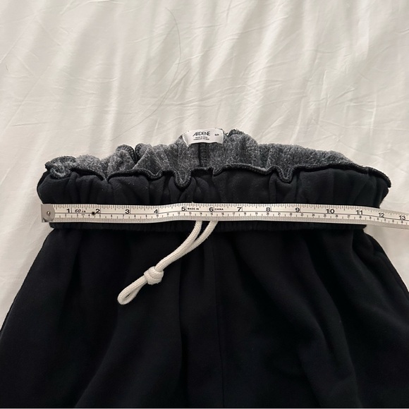 Ardene Women Wide Leg Sweatpants with Fold Over Waistband in Black Size S - Picture 4 of 5